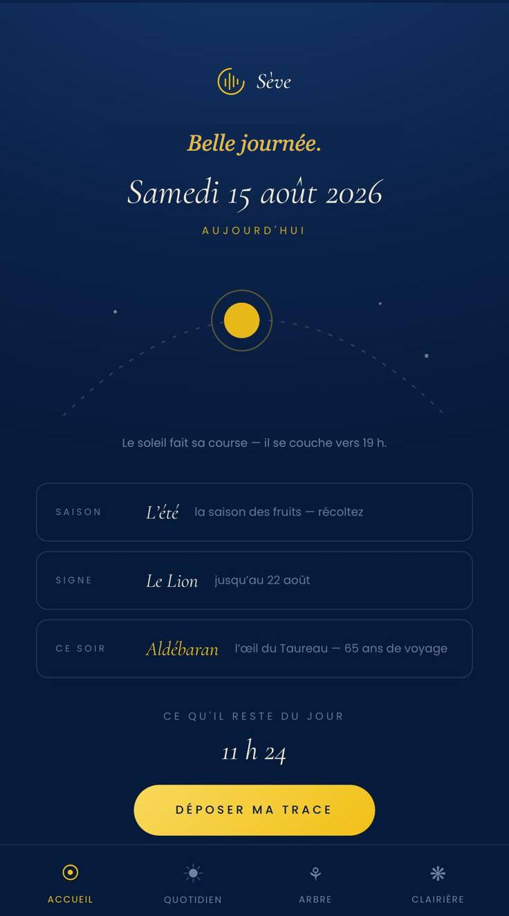 Sève — le rituel quotidien