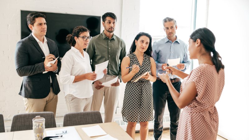 Une dirigeante d'entreprise après un coaching business
